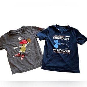 Under Armour Kids' Charcoal and Navy Tees